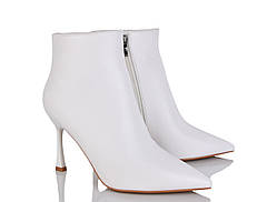 Жіночі білі черевики ботильйони на шпильці 36 37 38 40