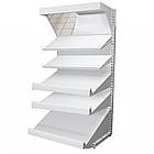 Стелаж овочевий торговий 2350х1200 мм ТИП 9, приставний стелаж металевий, стелаж в овочевий магазин, стелаж для овочів, фото 2