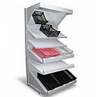 Стелаж овочевий торговий 2350х1200 мм ТИП 9, приставний стелаж металевий, стелаж в овочевий магазин, стелаж для овочів, фото 5