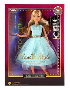 Лялька 616526 висота 30 см, шарнірні суглоби, знімний одяг та взуття, 2 кольє, пара сережок, в коробці.