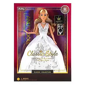 Лялька 616535 висота 30 см, шарнірні суглоби, знімний одяг та взуття, 2 кольє, 2 пари сережок, в коробці