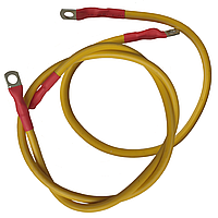 Перемичка мідна 16мм² ПВ-3 з клемами М8 (мідно-луджені), довжина від 30см, 6AWG — для акумуляторів, інверторів, сонячних систем