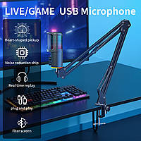 RIKSOIN USB Подіумний Мікрофон для Подкастів та Ігор