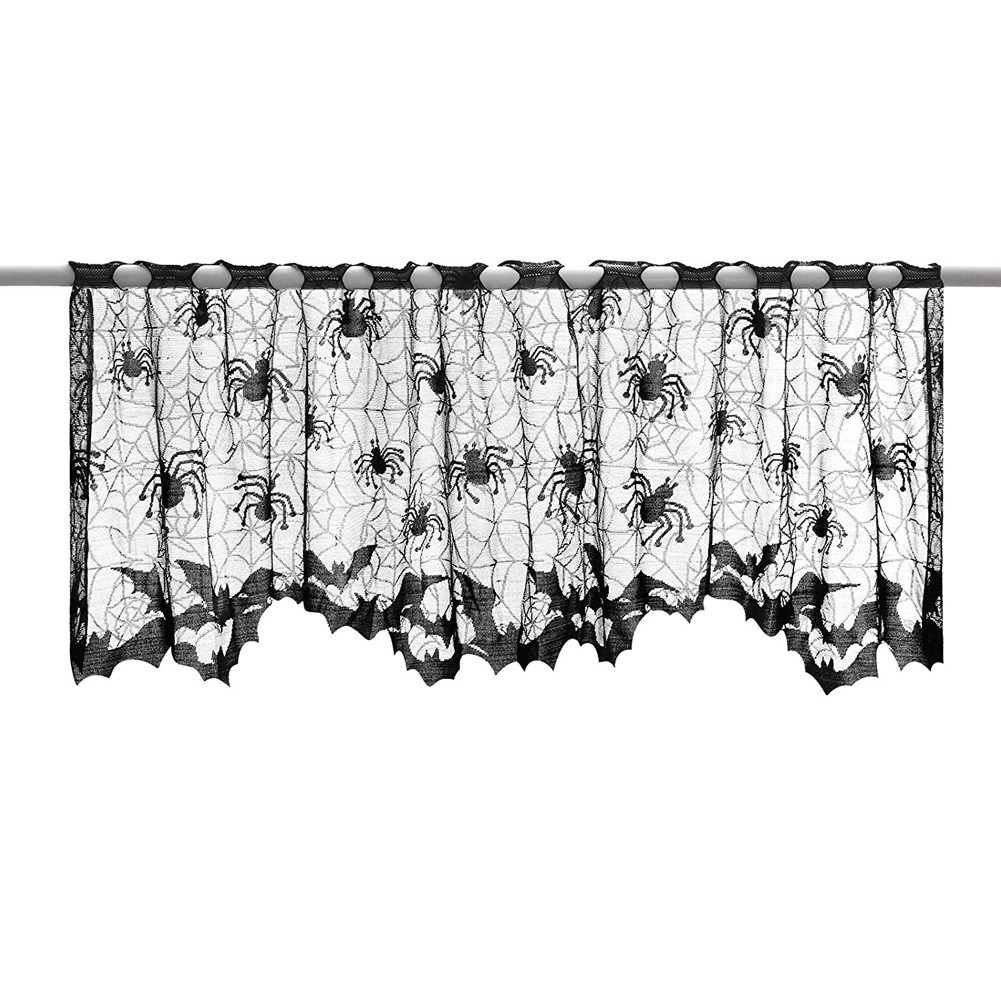 Декор на Хелловін штора на вікно 50 на 152 см чорний, фото 1
