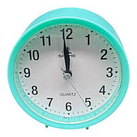 Будильник круглий 10,3*4,5*10,8 см бірюзовий