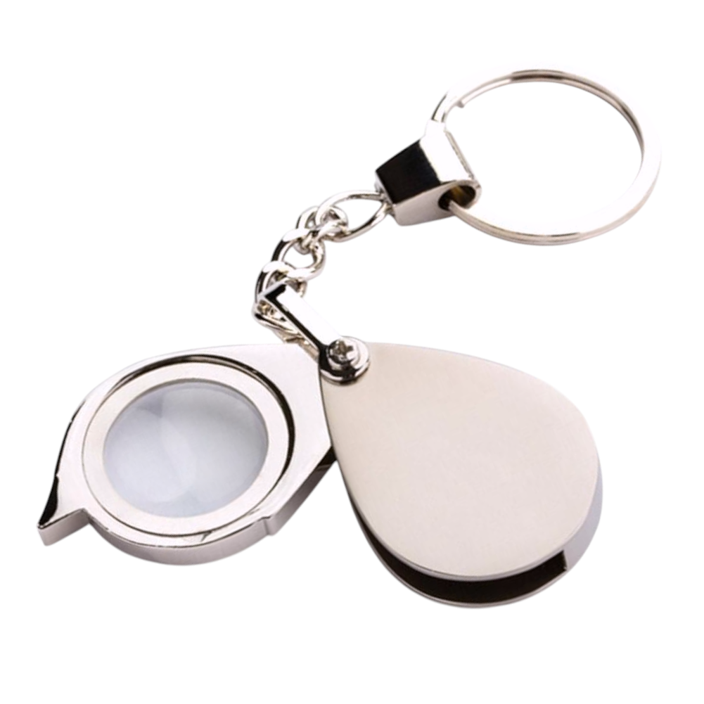 Лупа-брелок 30 мм No1096 (ув. 10-кратний) метал, компактна лупа