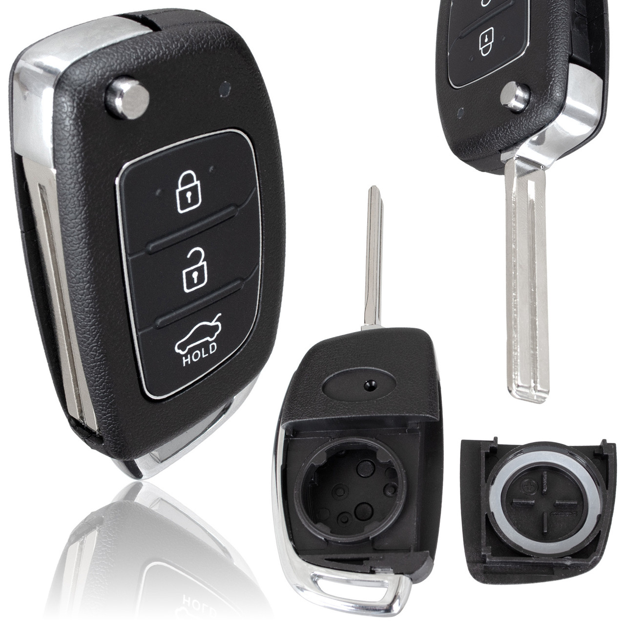 Корпус ключа 3 кнопки Hyundai Accent i10 i20 i30 i40 ix20 ix35 Tucson DA-37117