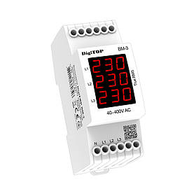 Вольтметер перемінного току 3-фазний DigiTOP BM-3 RED