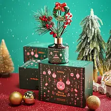 Аромадифузор для дому новорічний Kundal Perfume Diffuser Christmas Edition Baby Powder&Black Cherry 200ml*2шт (набір)