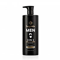 Шампунь чоловічий 3 в 1 для миття волосся, обличчя та тіла Bogenia Hair Face Body Wash 500 мл