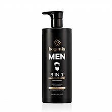 Шампунь чоловічий 3 в 1 для миття волосся, обличчя та тіла Bogenia Hair Face Body Wash 500 мл