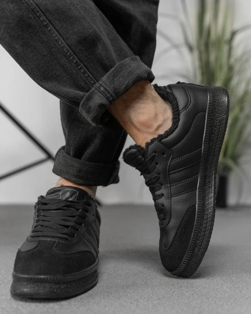 Кеди чоловічі зимові чорні (HB690-5), фото 1