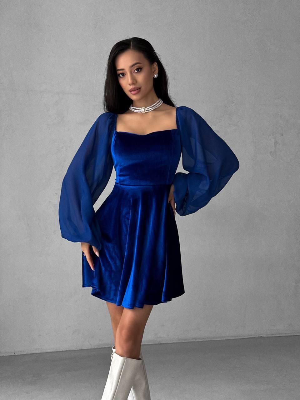 Плаття ошатне для милих дам "Бархіт". Розміри: 42-44, 46-48, фото 1