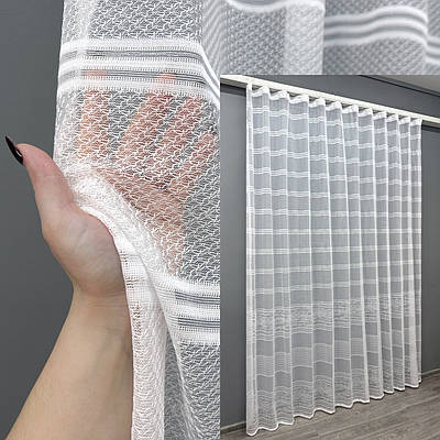 Тюль жакард "Lauren". Колір білий. Код 1887т