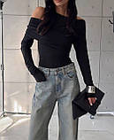 Лонгслів для милих дам "Масло". Рубчик: 42-46, фото 2