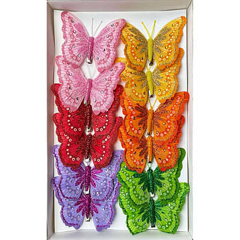 Декоративні метелики на прищіпці (8 см) 287336