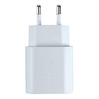 Мережева зарядка Samsung 25W PD Type-C ABS біла з кабелем Type-C to Type-C