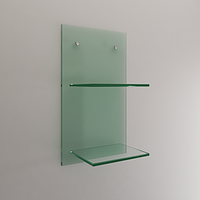 Полиця для квітів з прозорого скла 440х250мм