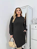 Женское ангоровое платье до колена больших размеров