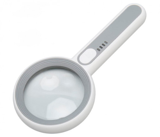 Лупа з підсвічуванням 6516C діаметр 65 мм, збільшення 6 разів, з підсвічуванням 16 LED на акумуляторі