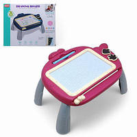 Стол-доска для рисования, магнитная, с печатями (красный) 17