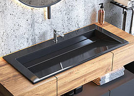 Умивальник, Раковина, накладний Luxor Kraft Low 100 Black