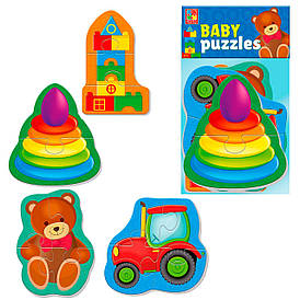 Пазли м'які бейбі "Малюк зможе. Іграшки" VT1106-94 "Vladi Toys", в пакеті
