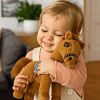 М’яка іграшка Кінь 18 см — символ 2026 року, плюшева музична конячка з присоскою, арт. 005019-01, фото 7