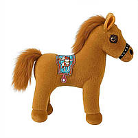 М’яка іграшка Кінь 18 см — символ 2026 року, плюшева музична конячка з присоскою, арт. 005019-01, фото 4