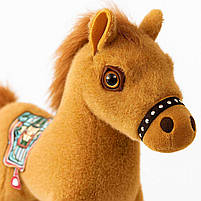 М’яка іграшка Кінь 18 см — символ 2026 року, плюшева музична конячка з присоскою, арт. 005019-01, фото 2