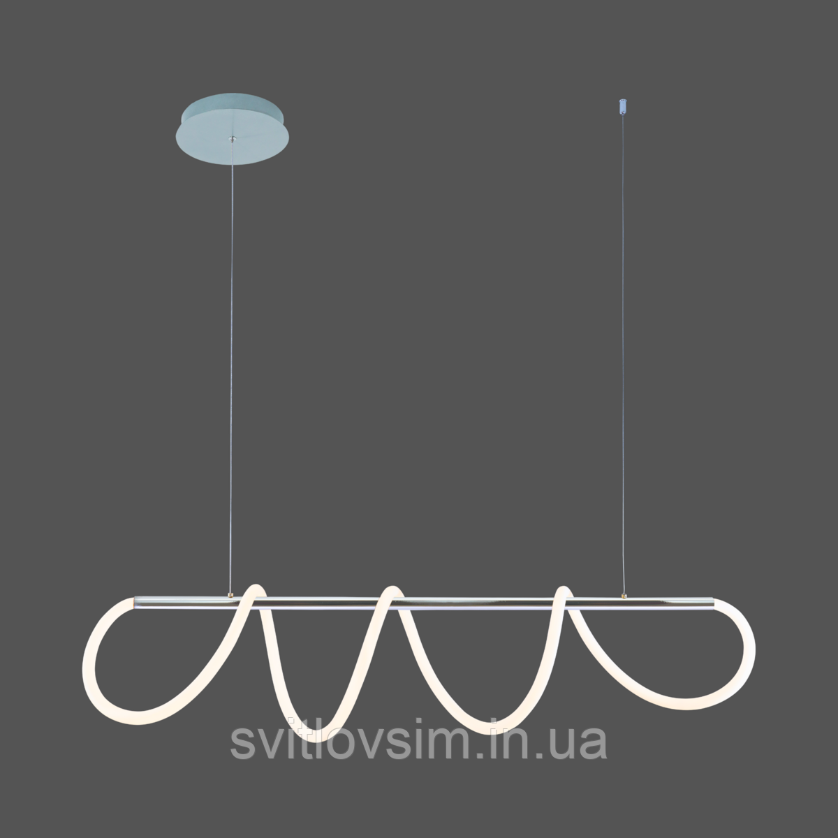 Люстра підвісна світлодіодна акрилова VALESO 20006PM хром, фото 1