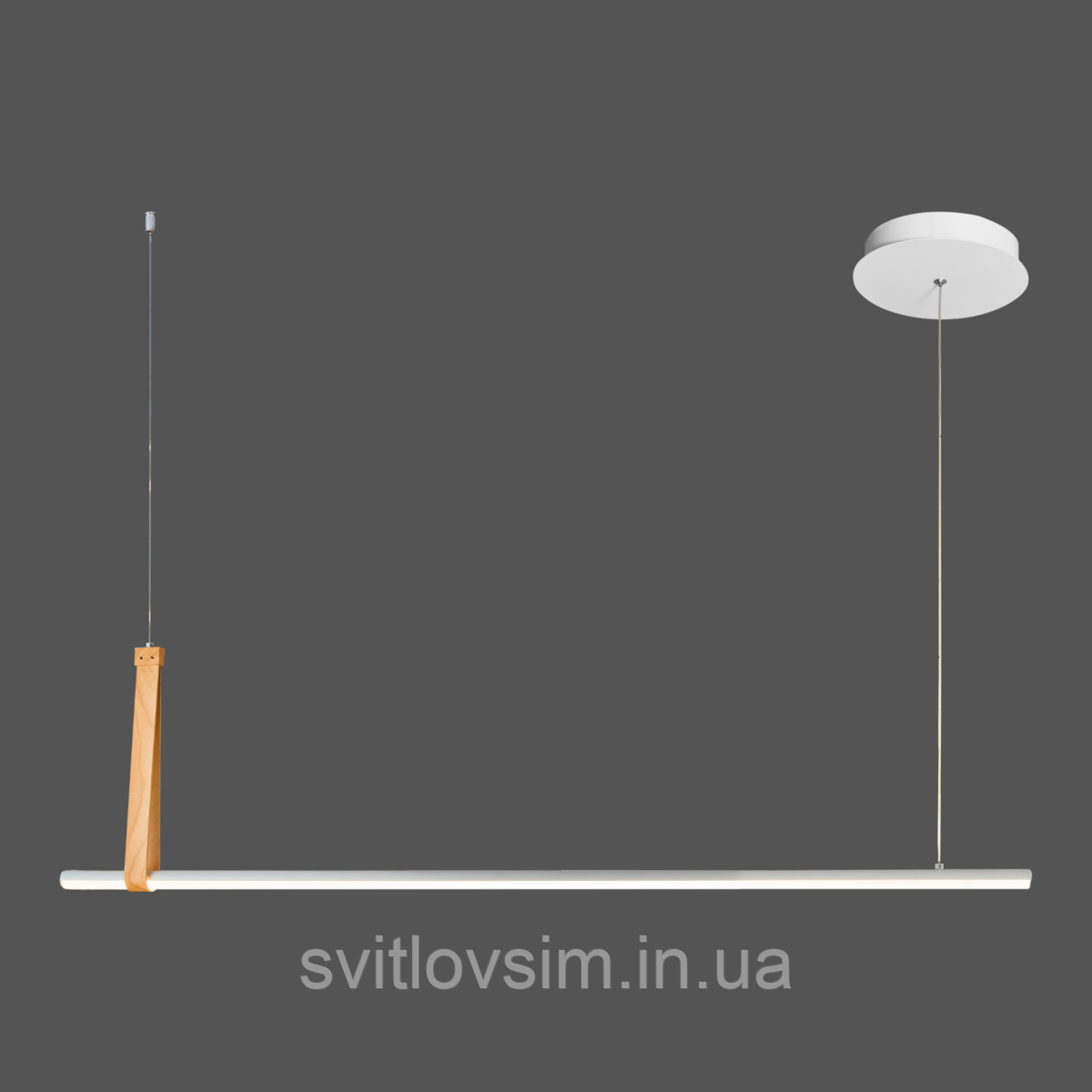 Люстра підвісна світлодіодна акрилова VALESO 22806M WOOD+WT, фото 1