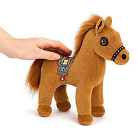 М’яка іграшка Кінь 18 см — символ 2026 року, плюшева музична конячка з присоскою, арт. 005019-01, фото 3