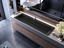 Умивальник, Раковина, накладний Luxor Kraft Low 150 Black