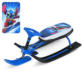 Дитячий снігокат з кермом MS 1778-8 Стіч синій