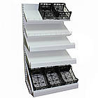 Стелаж овочевий металевий 2350х1200 мм ТИП 7, приставний стелаж під ящики для овочів та фруктів, торговий стелаж для фруктів, фото 2