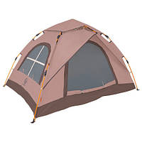 Двомісний туристичний намет-автомат HeWolf 200×145×110 см, колір пісочний/коричневий