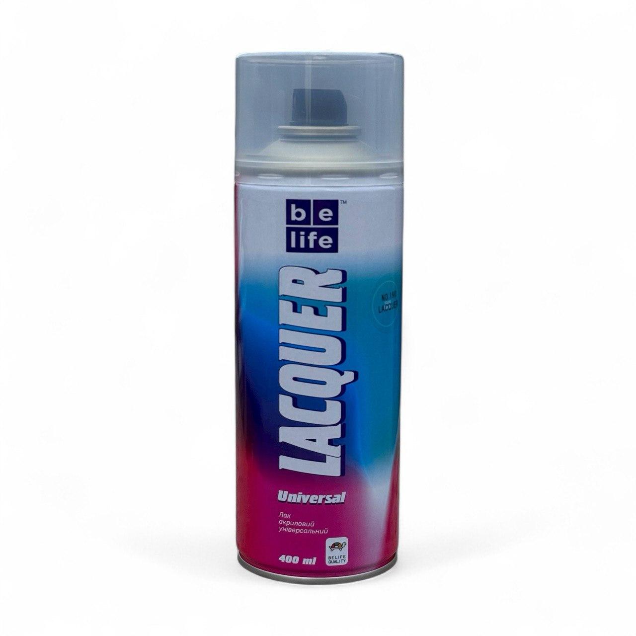 Аерозольний лак BeLife Lacquer Universal 400мол 191 матовий