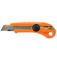 Ніж з блоком фіксатором зміцнений 18 мм (713-215)