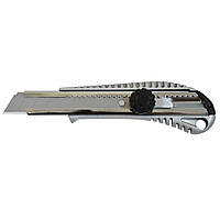 Ніж з блоком фіксатором зміцнений металевий 18 мм (713-270)