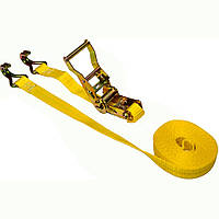 Багажна стрічка, 2 крюка, з тріскачкою 2 гаки 2т/35мм х 6м (752-443)