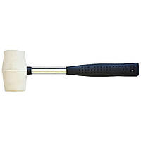 Киянка біла гума металева ручка 410г 50мм (739-011)