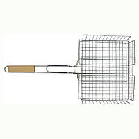 Решітка-гриль кошик 25х31 см, з ручкою дерево, 56 см (773-505)