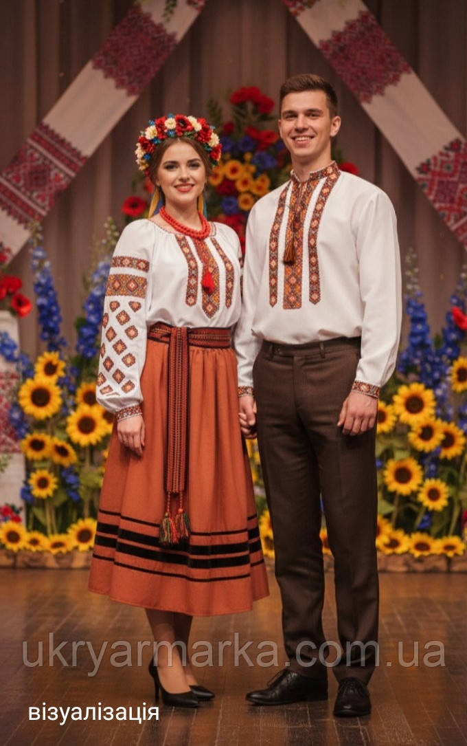 вишитий костюм сценічний гуцульський для пари