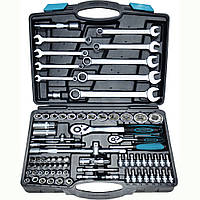 Набір головок 1/2", 1/4" (4-32мм), ключів (8-22мм), Cr-V (752-112)