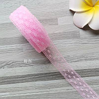 Мереживо "Горох" (1,5 см х 10 м) Ніжно-рожеве