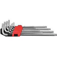 Набір ключів TORX Cr-V 9 шт. (Т10-Т50) видовжені (749-141)
