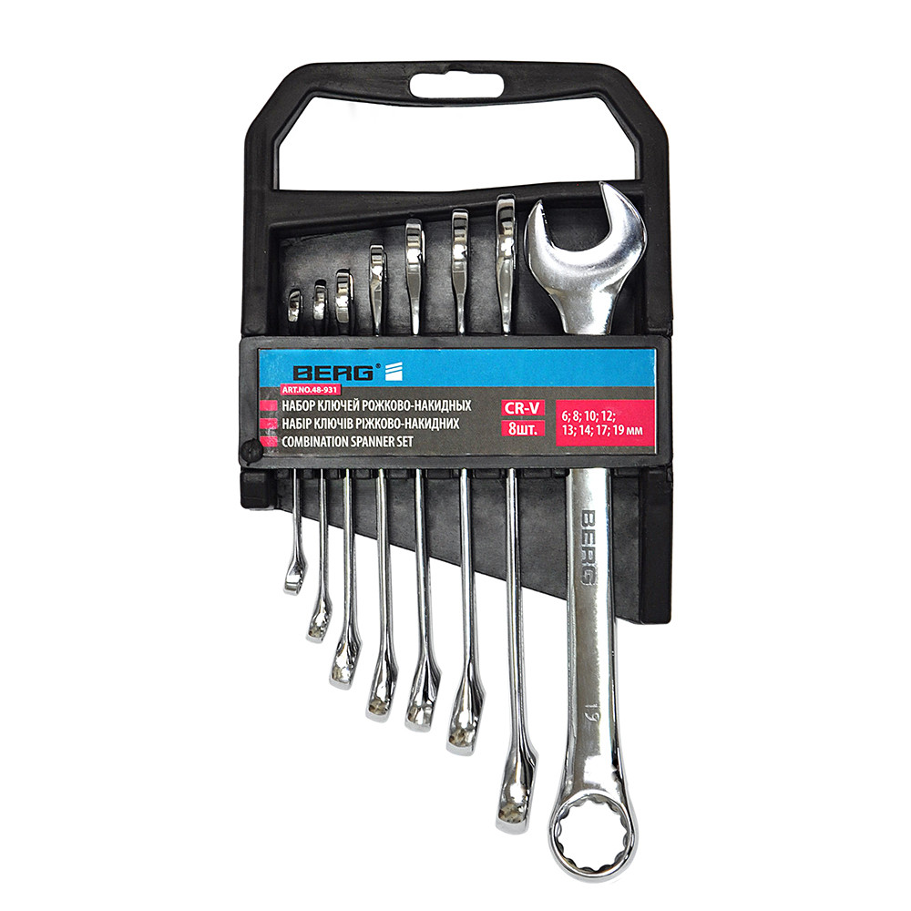 Набір ключів рожково-накидних Cr-V 12 шт (748-932)