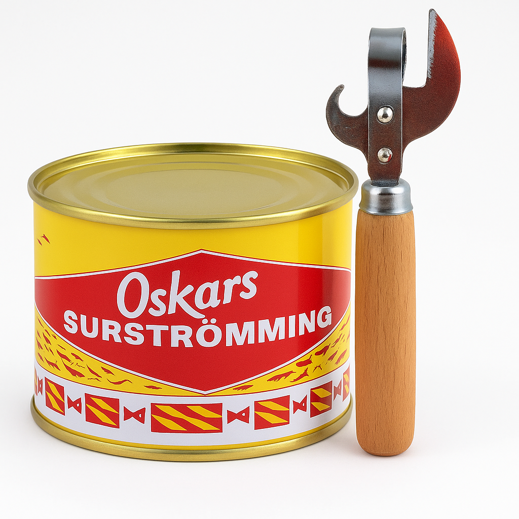 Сюрстрьомінг набір Surstromming Oskars банка (сюрстремінг ферментований оселедець), фото 1