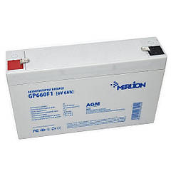 Акумуляторна батарея Merlion 6 вольтів 7 ампер (GP670F1/06001) AGM